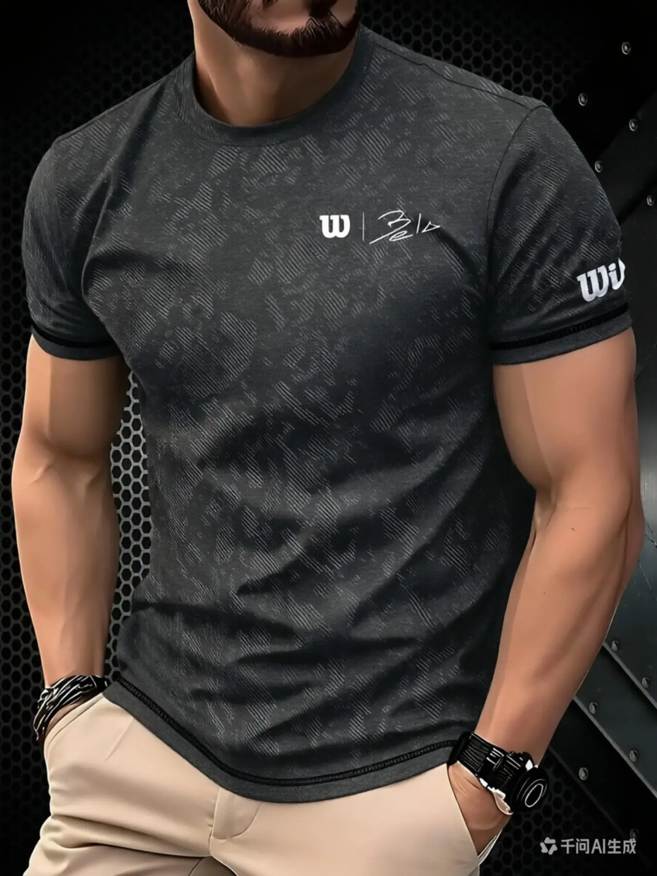 New men's T-shirt for Summer 2026 quick-drying tennis breathable sportswear Athletic Training Apparel Gym Workout Tee