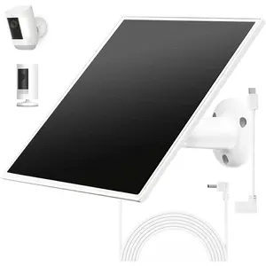 Solar Panel Charger for Ring Camera, Compatible with Ri ng Stick Up Cam , Ring Spotlight Plus/Pro ,, 5V 6W