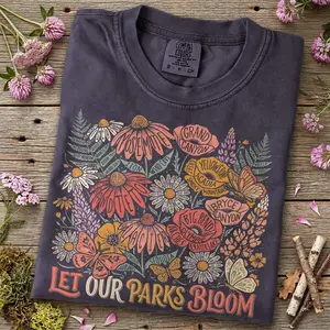 63 National Parks Wildflower Shirt National Park Lover Gift for Her Protect Our Parks Shirt Park Ranger Gifted National Park List Flower Tee
