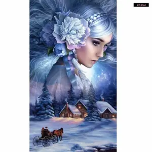 5D Kit Rhinestone DIY Goddess of Four Seasons Full Round Drill Diamond Painting