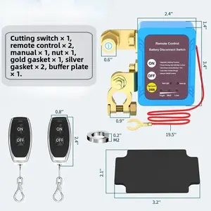 12V 24V Universal Truck Battery Disconnect Switch, Smart Remote Control High Current Anti-Leakage Battery Isolator Protector