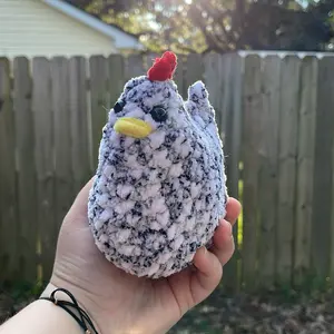 Crochet Chicken Plushie custom gift cute handmade amigurumi toys