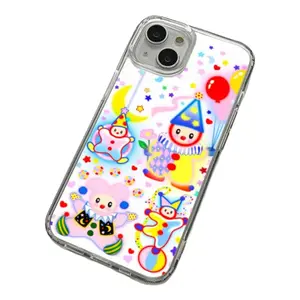 Clown Around Colorful Balloons Stars Phone Cases for IPhone 17 Promax 16 15 14 13 12 11 Pro Max Plus Air Soft Clear Tpu Shockproof Protective Cover Gift for Birthday Christmas Halloween