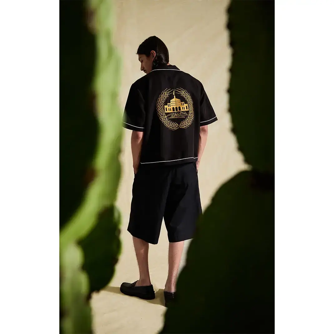 Modelo Men's Piping Logo Camp Shirt