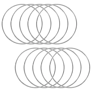 10 Pack 4 Inch Silver Dream Catcher Metal Rings Floral Hoops Wreath Macrame Creations Ring for Crafts DIY