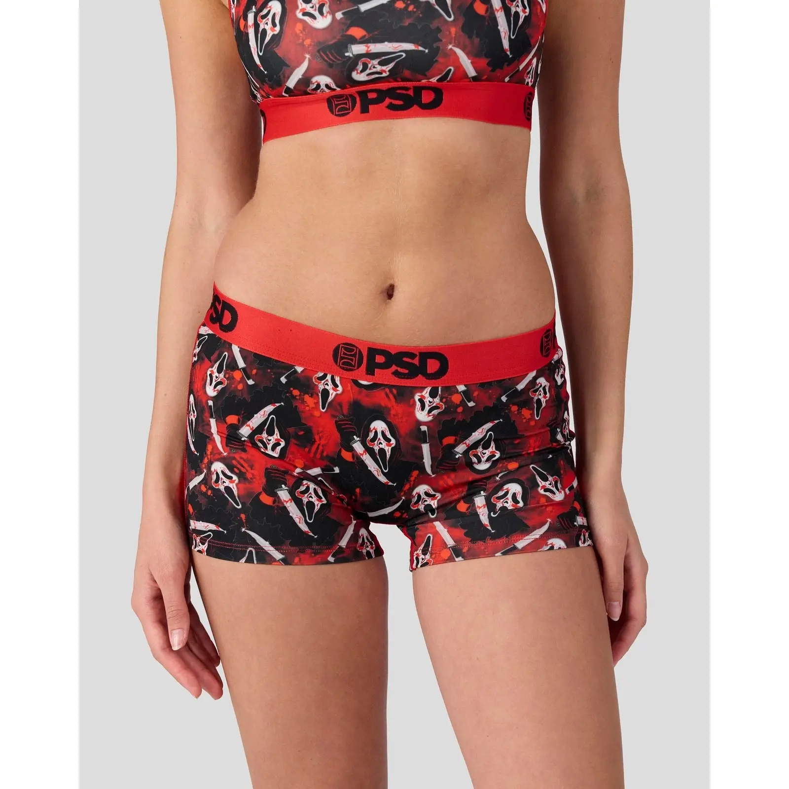 PSD Womens Ghostface Slasher Boy Short Underwear - Comfortable, Breathable, Ultra-light Fabric PSD Womens Ghostface Slasher Boy Short Underwear - Comfortable, Breathable, Ultra-light Fabric