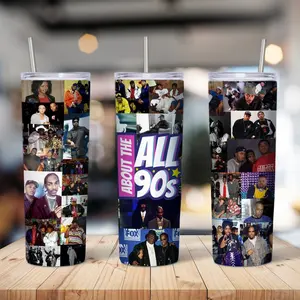 Hip Hop 90s Rap Legends Biggie Tupac 20oz Skinny Sublimation Tumbler  Design 20 oz Skinny Tumblers Sublimation Skinny Tumblers