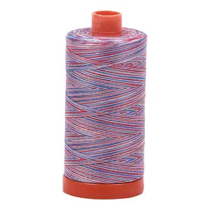 Aurifil 3852 Variegated 50W 1422 yd Red/White/Blue Patriotic Thread