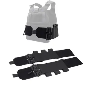 Elastic Tactical Vest Cummerbund Quick Release Mounting Strap for JPC/CPC/LBT/LBX/FCPC with 3 Magazine Pouches Protective Gear Holsters Guide Rail Army Helmet High-Quality Nylon Polymer Adjustable Size