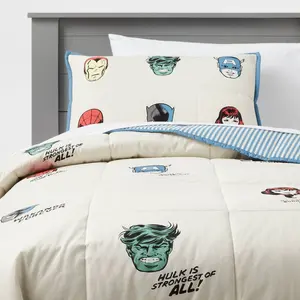 Twin Marvel Icons Kids' Quilt - The Marvel Collection by Pillowfort