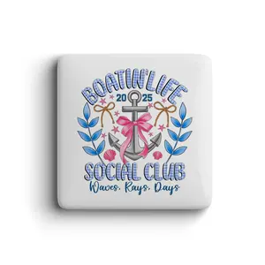 Boatin’ Life Social Club Magnet – Fun Nautical Anchor Decor for 2025