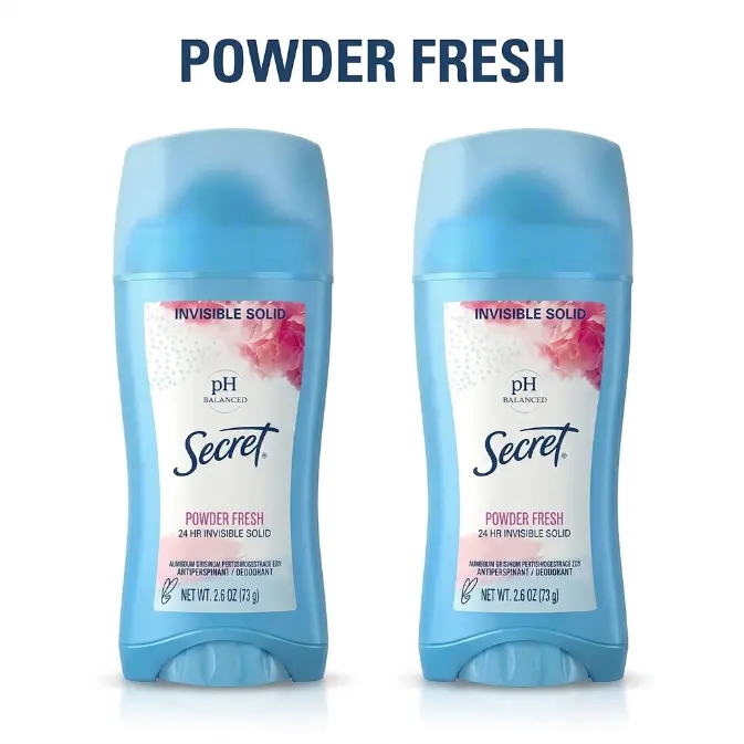 (Pack of 2)Secret Powder Fresh Antiperspirant Deodorant, Invisible Solid, 2.1 oz Each Body Care Daily