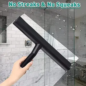 2pcs Handheld Silicone Scraper with Hook, Glass Water Remover, Shower Squeegee, Home Cleaning Tool for Bathroom Windows Car Windshield, Household Cleaning Tool
