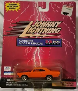 Johnny Lightning 1969 Plymouth Road Runner 1:64 Scale Die-Cast Metal Classic Car Model - KB TOYS Exclusive Series, Kids' Toy Vehicle