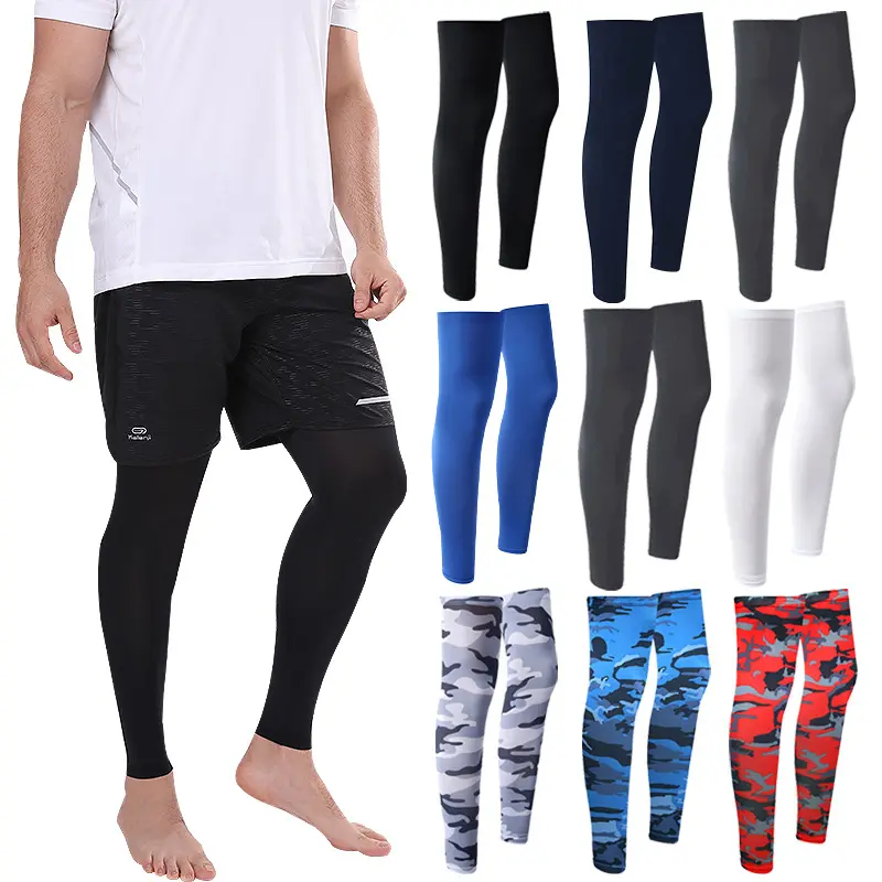 Outdoor Cycling Sun Protection Leg Sleeves Basketball Knee Pads Running Leg Warmers Cooling Socks Foot Covers