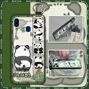 Shockproof Cute Phone Case For Samsung Galaxy A20E/Jean2 Wristband Anti-dust Anti-knock Waterproof Lanyard Phone Holder Wrist Strap ring Cartoon Silicone Kickstand Dirt-resistant