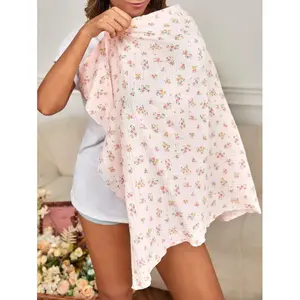 A An 1pc Breathable And Soft Gauze Nursing Cover For Mothers
