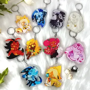 Cookie Run Kingdom Keychains, CRK Acrylic Keychain Charms: Shadow Milk, Vanilla Cookie, Mysticflour Cookie, Burning Spice Cookie, Eternal Sugar Cookie – Cute Acrylic Keychain Charms, Perfect Gift for Fans & Collectors