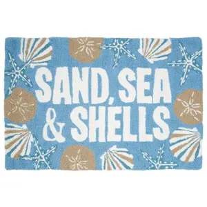 2' x 3' Sand Sea & Shells Rug by Valerie