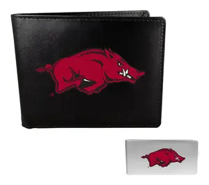 Siskiyou Sports NCAA College Leather Bi-fold Wallet Money Clip