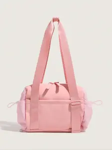 Women's Solid Color Mini Gym Bag, Waterproof Travel Duffle Bag, Cute Workout Sport Bag, Multifunctional Sports Bag with Wet Compartment, Sport Yoga Bag, Adjustable Strap, Zip Closure