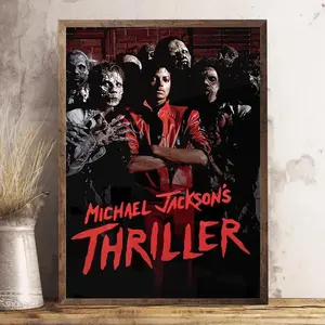 Thriller Album Cover Poster Vintage Michael Jackson Wall Art Music Print- (Unframe)