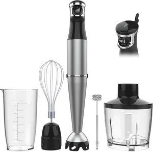 Turelar Immersion Blender Handheld Corded Hand Blenders Set 1100W, Trigger Variable Speed 5 in 1 Stick Emulsifier with Chopper, Whisk and Frother for Soup, Baby Food and Smoothies, Black turelar