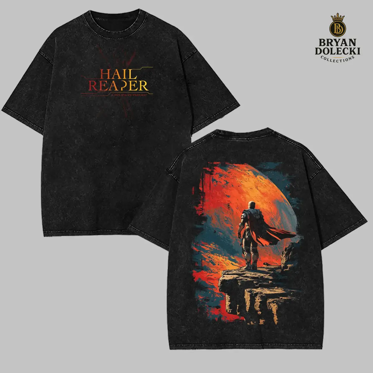 Red Rising Darrow Shirt, Dark Fantasy Graphic Two-Sided Crewneck T-Shirt, Booktok Sci-Fi Aesthetic Outfit, Epic Fantasy Streetwear Shirt, Gift for Men, Gift for Women