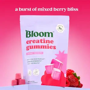 Bloom Nutrition Creatine Gummies - Energy, Cognitive Health & Post-Workout Muscle Recovery Promotes & Muscle Improves - Creatine for Women