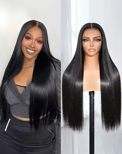 36inch wig Arabella 13x6 Three-Go Glueless Wig Silky Straight With Drawstring Natural Black 100% Human Hair Wig