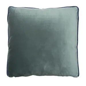 The Piped Pillow - Seafoam/Indigo