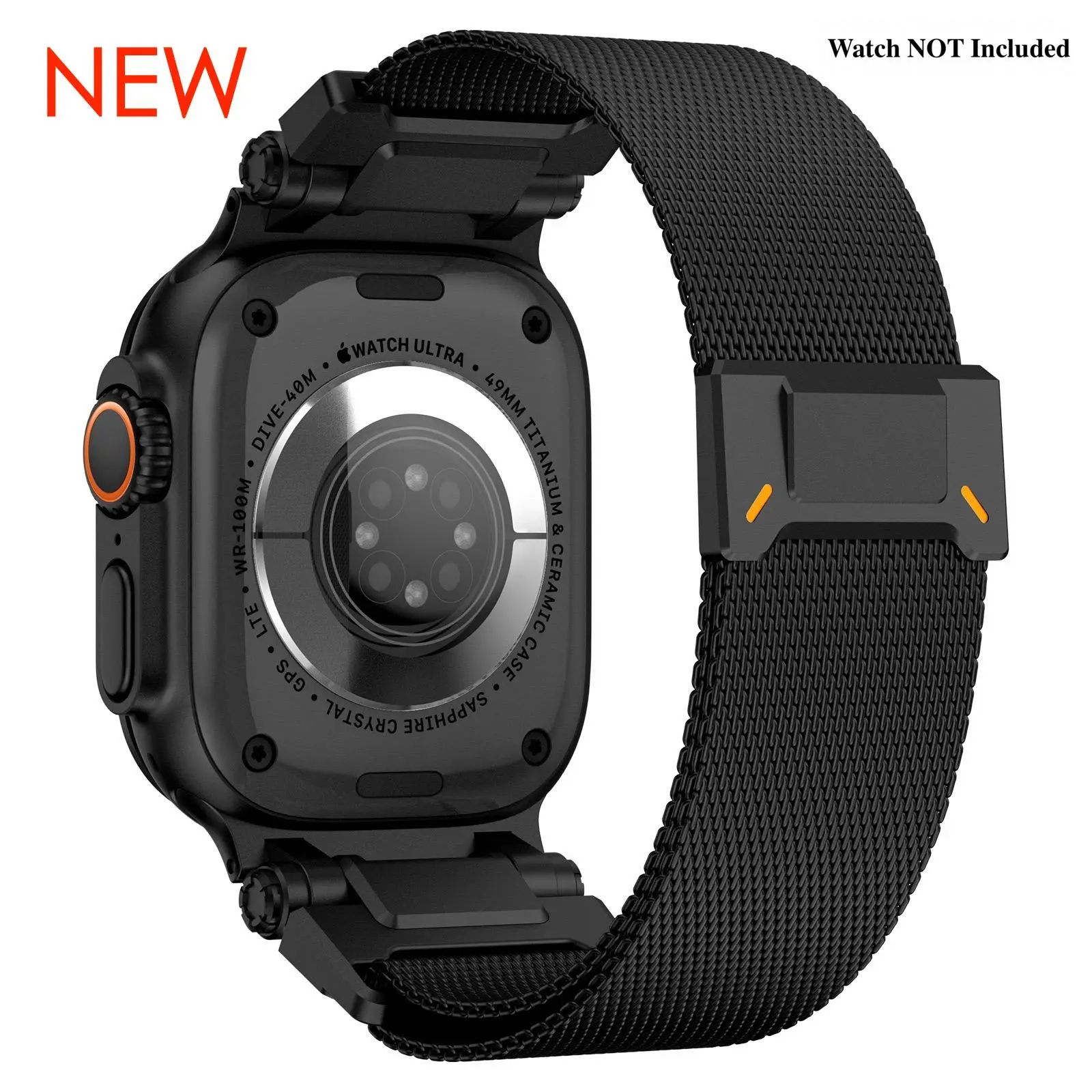 【Live Exclusive】 Milanese Loop for Apple Watch Band 49mm 46mm 45mm 44mm 42mm for Men Magnetic Clasp Mesh Bands Stainless Steel Metal Connector, Accessories, Wearable, Durable, Smartwatch Strap