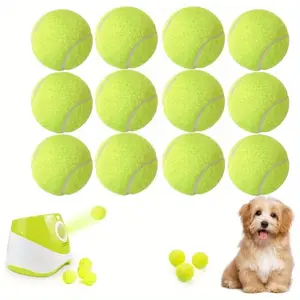 12 Pack Mini Tennis Balls for Pet Playing Fecth, 2 inch Dog Training Tennis Balls for Small Size Dogs, Interactive Dog Playing Balls Durable Chew Outdoor dog toys
