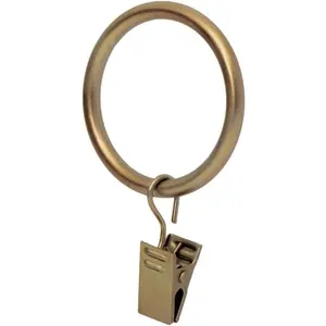 Drapery Curtain Clip Rings - Clips Ring for Panels 1.7", Set of 14 Warm
