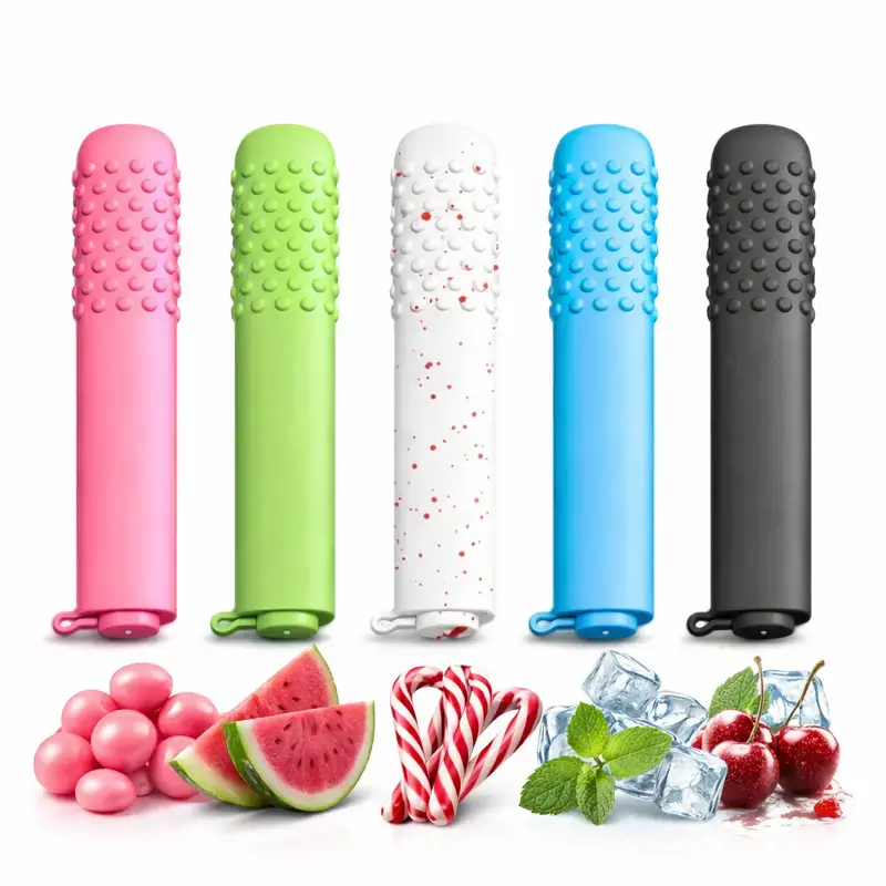 Textured Silicone Chew Stick, Chewable Sensory Fidget Toy with Aroma Core for Holding, Biting and Everyday Comfort