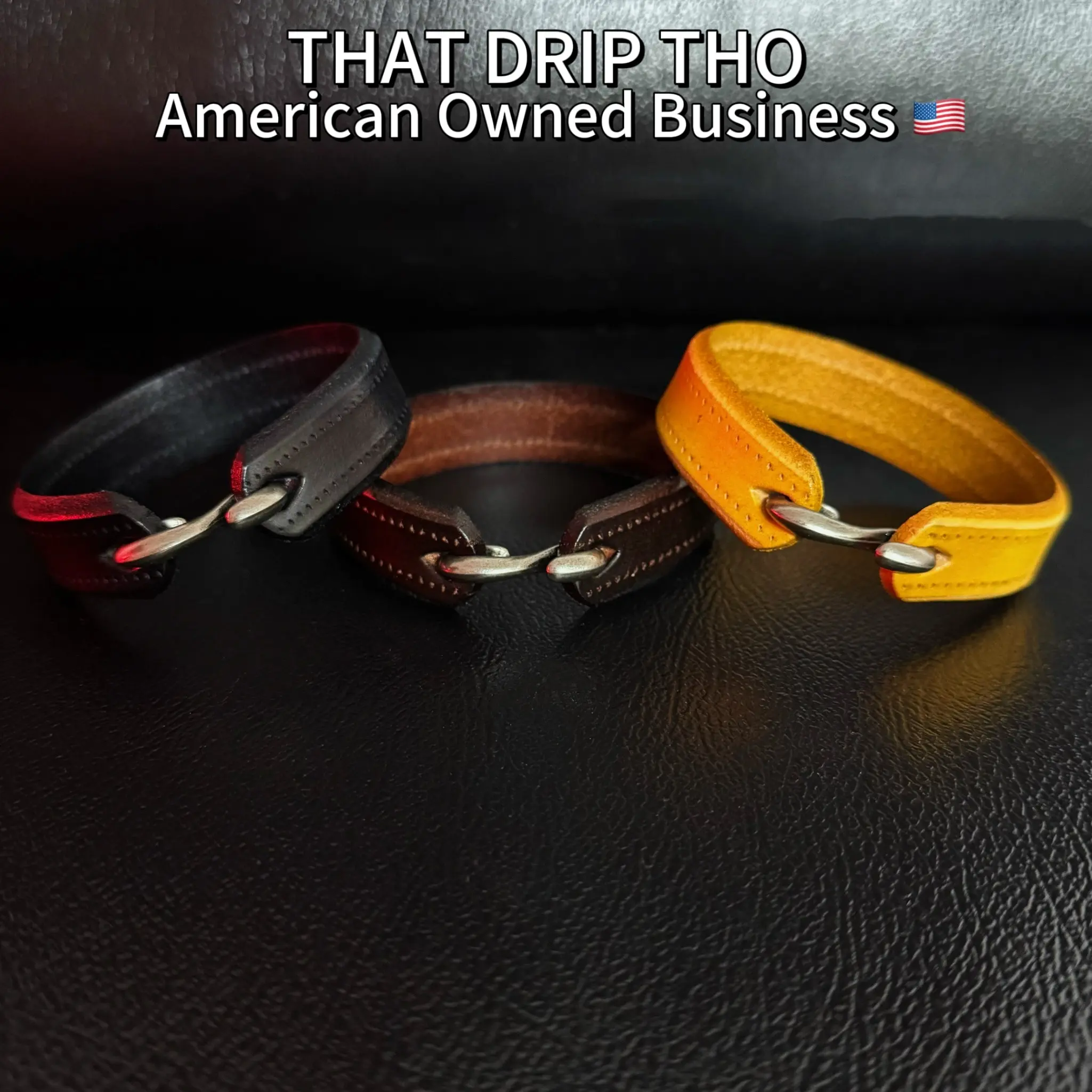 ThatDripTho Handcrafted Premium Leather Bracelet, Minimalist Unisex Wristband Daily Wear Jewelry for Couples, Gifts, Birthday, Christmas Gifts, Special Occasions
