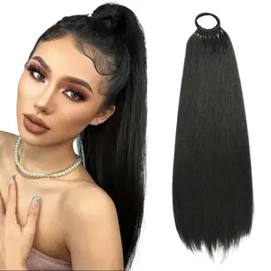 Synthetic Ponytail Hair Extensions, Long Straight Heat Resistant Wrap Around Ponytail Wig, Lightweight Low Tension Stress Relief Hair Piece, Daily Party Cosplay Hairstyle Accessory for Women Girls, Ideal Holiday Birthday Gift party daily use