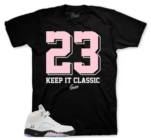 Retro 5 Soft Pink AJ5 Matching Shirt Featuring Keep It Classic Design