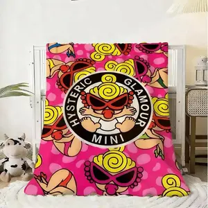 Hysteric MiniS Fashion Blanket Ultra Soft Flannel Cozy Warm Anti Static Machine Washable All Season Bedroom Couch Sofa Kid Friendly Throw Decor Birthday Gift Christmas Gift for Teens Men Women Streetwear Style