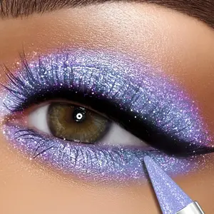 Blue Eyeshadow Stick, High Impact Glitter Eye Color, Long Lasting Wear, Perfect for Holidays and Night Out, Easy Application, Glitter Shimmer Eyeshadow