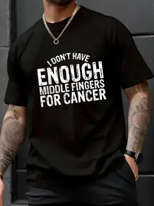 100% Cotton Unisex Funny Chemo Chemotherapy Battle Cancer T-Shirt , Men's Women's Short Sleeve Tops Crewneck Tshirt