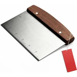 Multipurpose Bench Scraper Kitchen Utensil for Flat Top Griddle, Dough Scraper  for Bread and Pizza  - Stainless Steel Metal Griddle Scraper