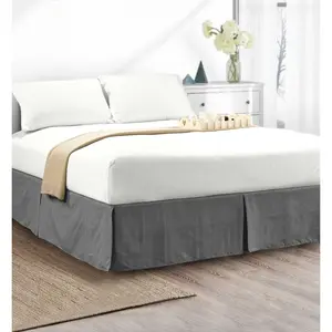 Elegant Comfort 1-Piece Stripe Bed Skirt - 14 inch Drop