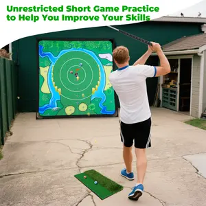 Golf Pong Game Set |Indoor &Outdoor Golf Beer Pong -,Chipping Mat & Carrying Case | Fun Gamefor Adults， kids sports， dunk cam