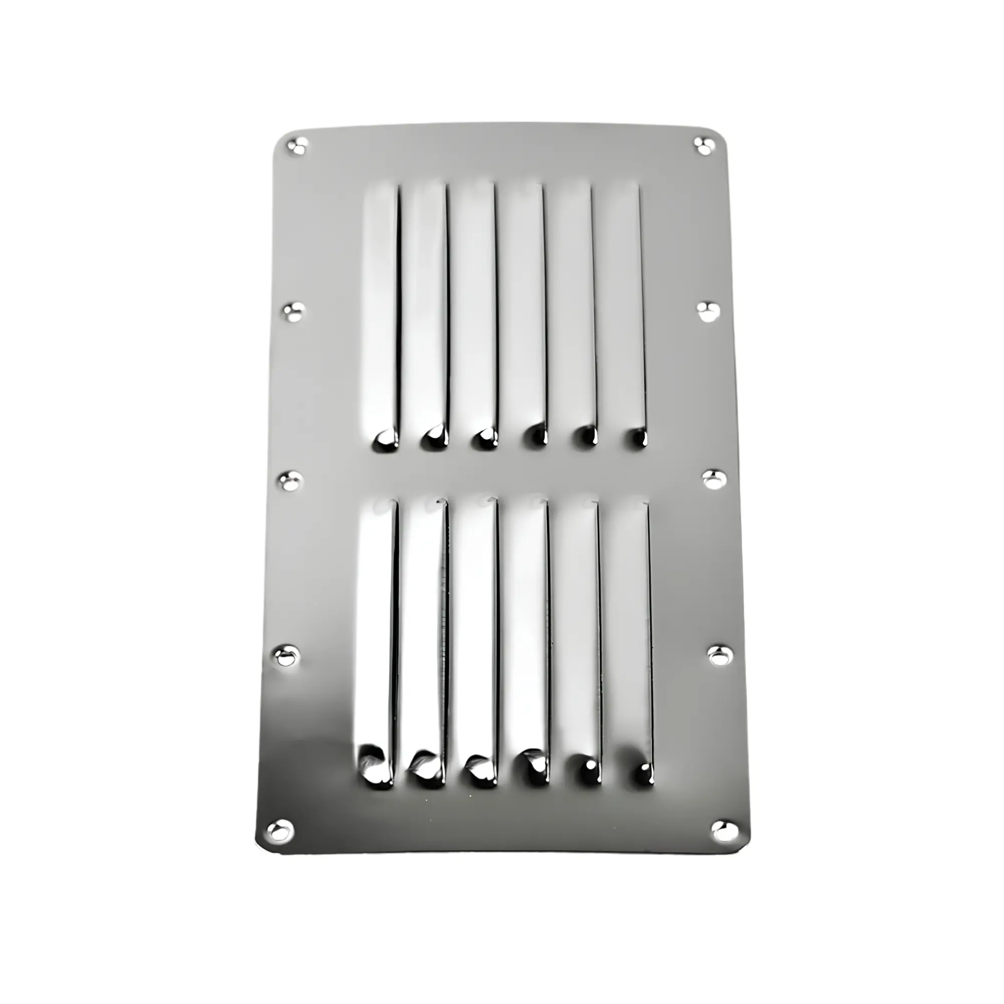 MARINE CITY Rectangle Stamped Louvered Vent 304 Stainless Steel Mirror Finish 9-1/8 x 4-1/2 Inch for Boats Yachts