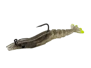 Marker 54 Glide Shrimp Slow Sinking Shrimp Bait 4" 2pk Topwater Lure with UV Glow Dual Color Body for Fishing Lures Kit