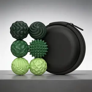Portable Sensory Exploration Balls Set, Stress Relief, 6 Textures, Perfect for Gift and Self-Use, Casual Occasion Toy