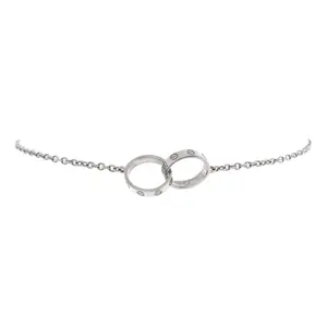 Pre-owned Cartier Love Interlocking Bracelet 18K White Gold by Rebag