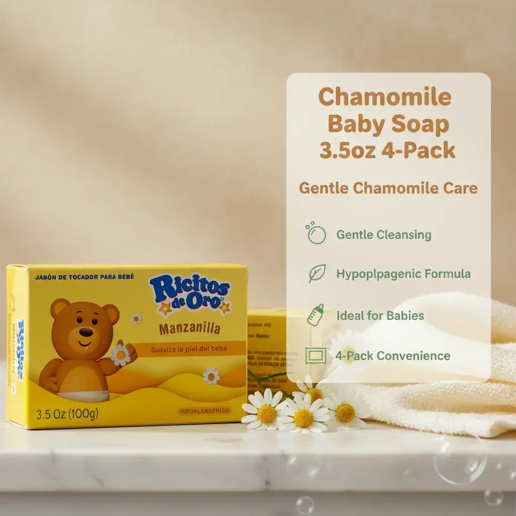 Ricito de Oro Manzanilla Chamomile Baby Soap 3.5oz 4 Pack