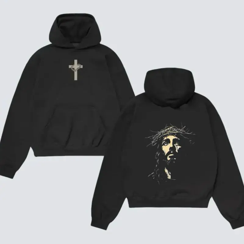 Crown of Thorns T-Shirt Graphic Print Cotton Bled Sweatshirt